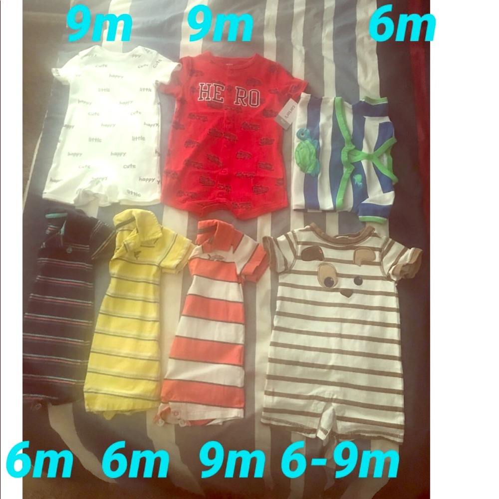 Baby boy romper lot